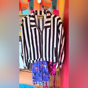 Big Bud Press New Ricky Jacket, Black and White Striped